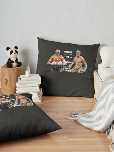 Jake Paul Vs Tommy Fury Throw Pillow Official Jake Paul Merch