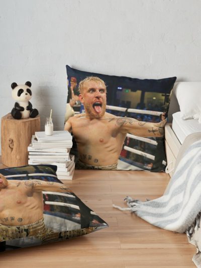 Jake Paul Poster Throw Pillow Official Jake Paul Merch