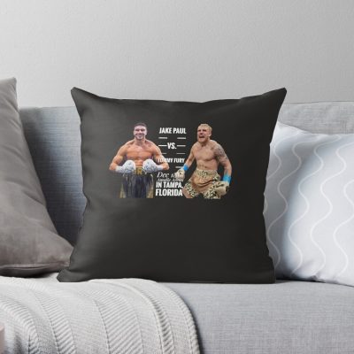 Jake Paul Vs Tommy Fury Throw Pillow Official Jake Paul Merch