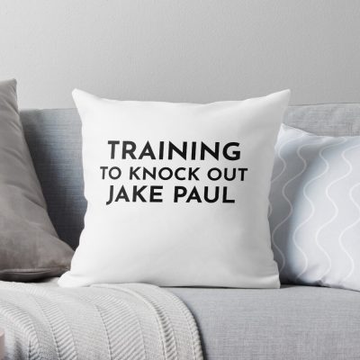 Training To Knock Out Jake Paul Throw Pillow Official Jake Paul Merch