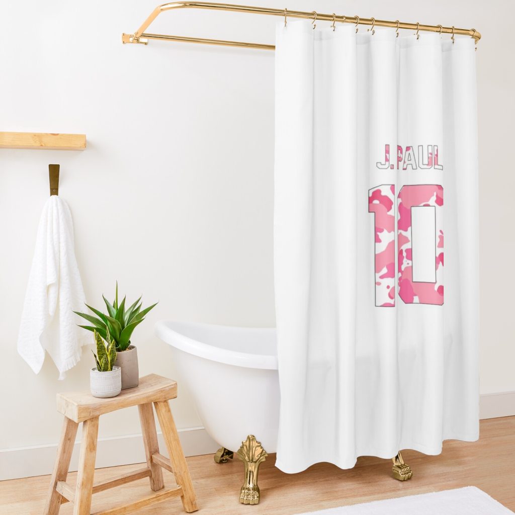 Jake Paul-Team 10 - Pink Camo Shower Curtain Official Jake Paul Merch